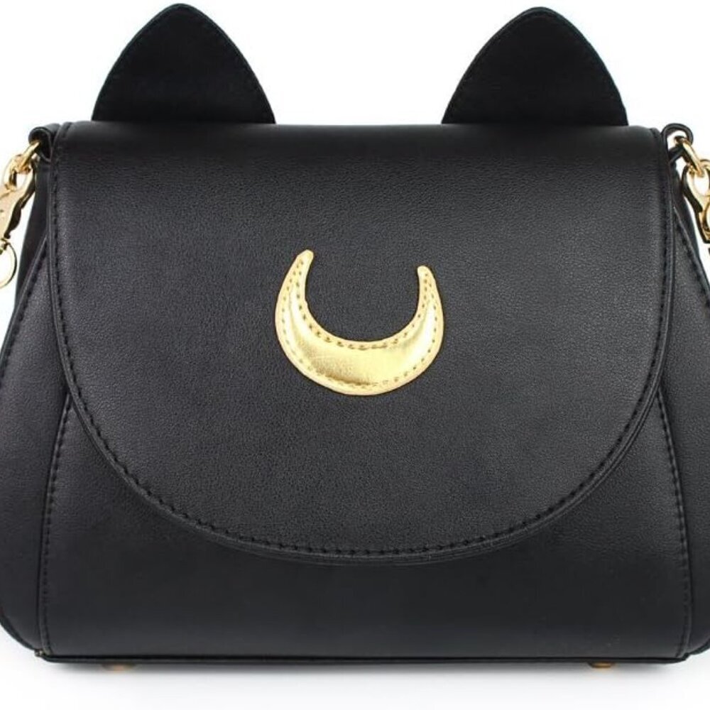 Moon Luna Cat Purses Pu Leather Gothic Purse Cosplay Moon Sailor Bag Handbags Sh
